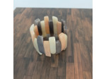 Bracelet Vita gris-rose-blanc en ivoire végétal