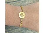 Bracelet- chaîne arbre de vie 1 en acier inox doré