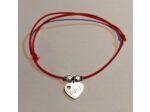 Bracelet élastique argenté/rouge/LOVE