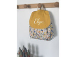Sac à dos enfant personnalisable Ecole/Crêche modèle Crystal W désign moutarde