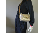 Mila Louise Mama PG2 Sac Trotteur Toile Garnie Cuir Ambre