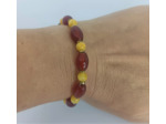 Bracelet agate/jade/hématite
