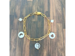 Bracelet acier inox doré et nacre