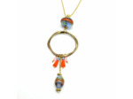 Collier pampilles bleu Zeline