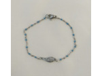 Bracelet aile bleu/argenté
