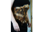 Serre-taille en plumes de coq roux