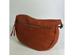 Farfouillette Velours Sac Porté Epaule En Velours Brique