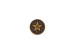 Bouton métal - étoile bronze