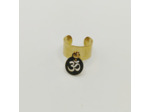 Bague à breloque dorée/OM