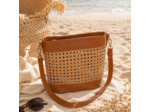 Farfouillette Sac Seau Tressé & Pochette Amovible Camel