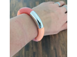 Bracelet tube tons rose blanc argenté 36mm