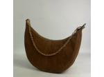 Gérard Darel Suzanne Sac Demi-Lune Cuir Velours Kenya