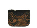 Mila Louise Briny XS W Petit Porte-Monnaie Cuir Tressé Noir Bronze