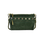 Mila Louise Inde V Petit Sac Trotteur et Pochette Organisée Cuir Taiga Vert