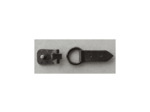 Attache, crochet fourrure marron