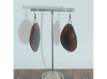 Boucles d'oreilles Bella marron en ivoire végétal