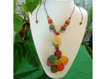 Collier Sandra Fleur 7 en ivoire végétal