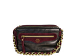 Mila Louise Masa GR Sac Porté Travers Grainé & Brillant Rouge Dark