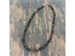 Collier homme œil de tigre/pierres de lave/hématite