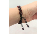 Bracelet double rang en perles de Jade rouge rubis