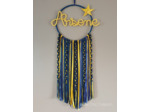 Attrape rêves prénom personnalisable, anthracite, jaune, Marine et Bleu nuit
