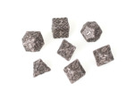 Lot 7 dés métal 16mm (boite métal) - Interlace Nickel