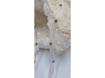 Collier quartz baguette oeil de tigre fermoir argent 925 olpa2079/2080