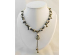 Collier bronze/blanc