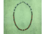 Collier homme hématite/jaspe rouge