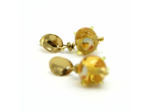 Boucles d'oreilles puce perle Murano topaz – Salvia