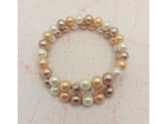 Bracelet mémoire de forme en perles d'eau douce 3 couleurs