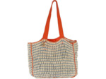 Le Voyage en Panier Coloraba Sac Cabas Coton Tissé Orange Bleu