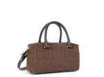 Lancaster Tressé Cube Sac A Main En Cuir Tressé 530-67 Marron