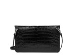 Lancaster Exotic Lézard Et Croco Sac Pochette 426-93 Noir