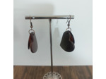 Boucles d'oreilles Valentine marron en ivoire végétal