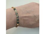 Bracelet jade verte/doré/bronze