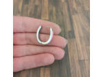 Boucles d'oreilles en acier Inox Rouge-doré ou Rose-argenté ovales