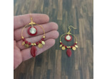 B.O. créoles doré/rouge