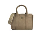 Voyage en Panier Duvida Mini Sac A Main Velours Taupe