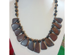 Collier Angèle marron en ivoire végétal
