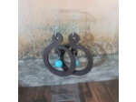 B.O. bois et perle turquoise