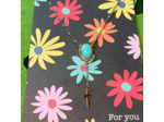 Tour de cou turquoise croix