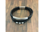 Bracelet cuir homme 4 lanières