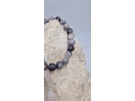 Bracelet amethyste chevrons et larvikite agate OLPA1076
