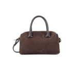 Lancaster Suède Cube Sac A Main En Cuir Velours 530-52 Marron