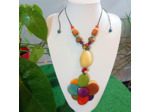 Collier Sandra Fleur 3 en ivoire végétal