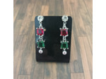 Boucles d'oreilles en en verre Crystal Glass 3 rangs