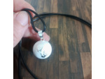 Bola de grossesse noir empreintes de mains de bébé
