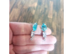 Boucles d’oreilles en verre Crystal Glass Bleu-blanc-argenté
