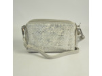 Mila Louise Mama XS W Petit Sac Trotteur Cuir Tressé Silver